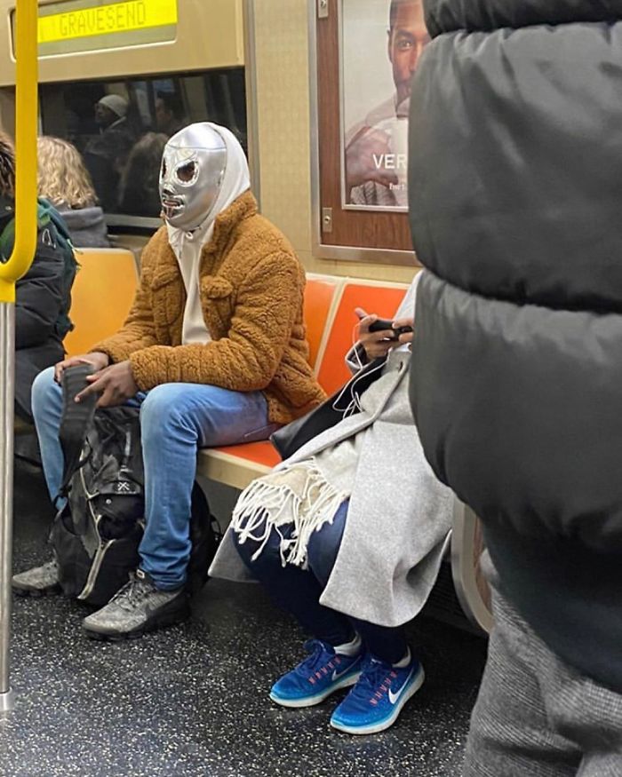 People Wearing Hilarious Masks On The Subway - The Kitchen