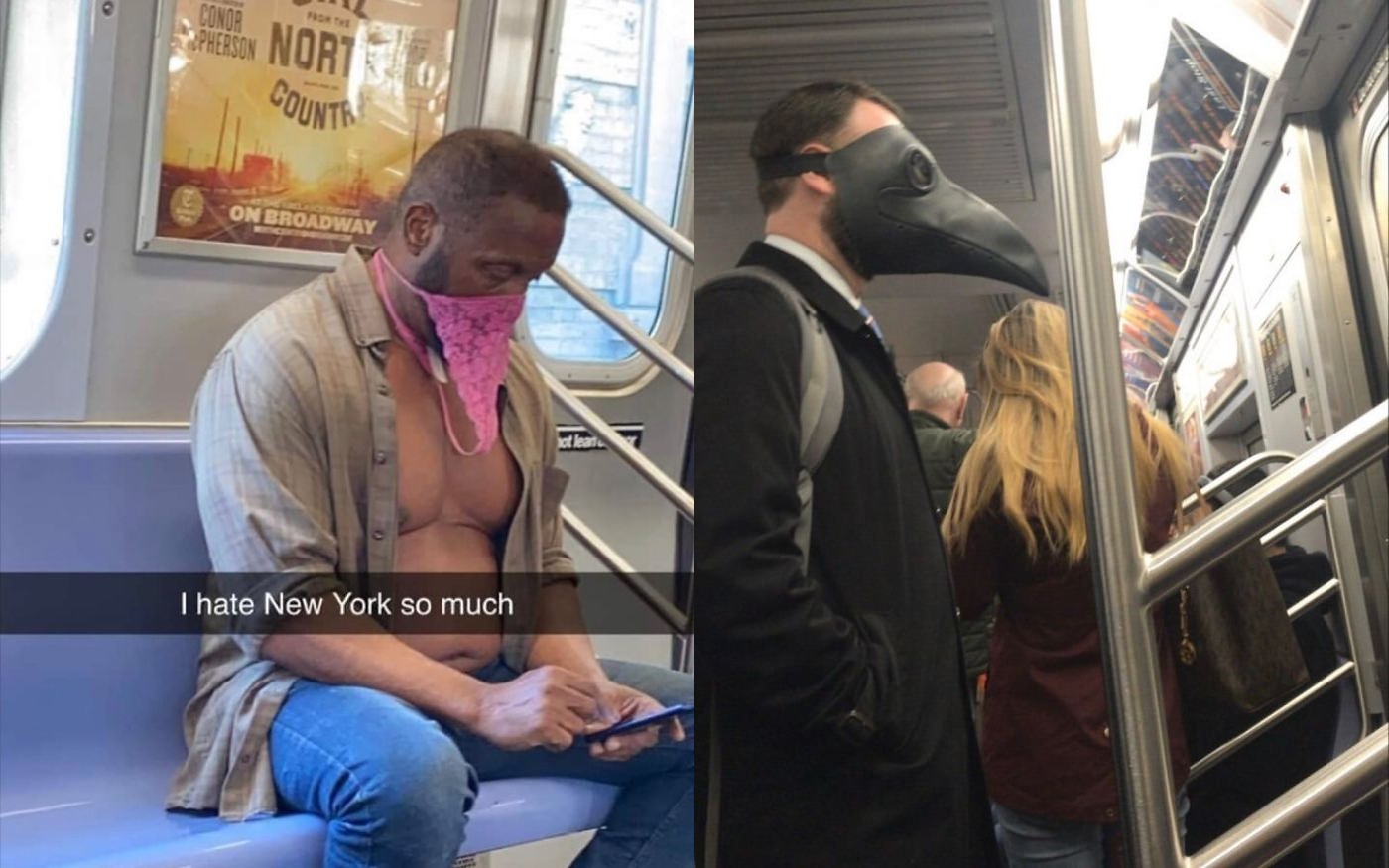 people wearing hilarious masks