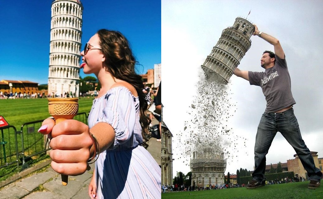 Amazing Tourists Photos Having Fun With The Leaning Tower of Pisa